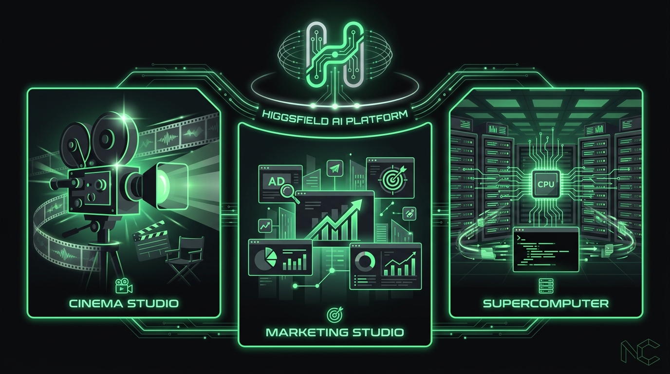 Higgsfield AI Complete Platform Guide 2026: Cinema Studio, Marketing Studio and Supercomputer